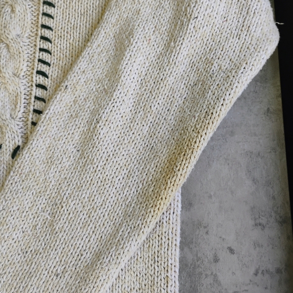 Vintage Crazy Horse Maine State Pine Tree Sweater Fisherman Knit Large Roll Neck - Picture 10 of 13